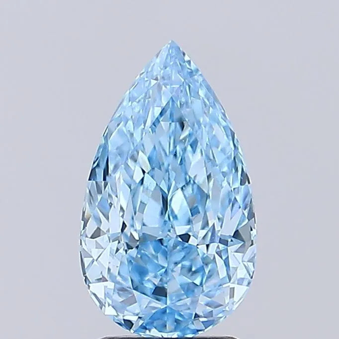 1.69ct Pear Lab Grown Diamond (Colour Fancy Vivid Blue, Clarity VS1, IGI Certified)