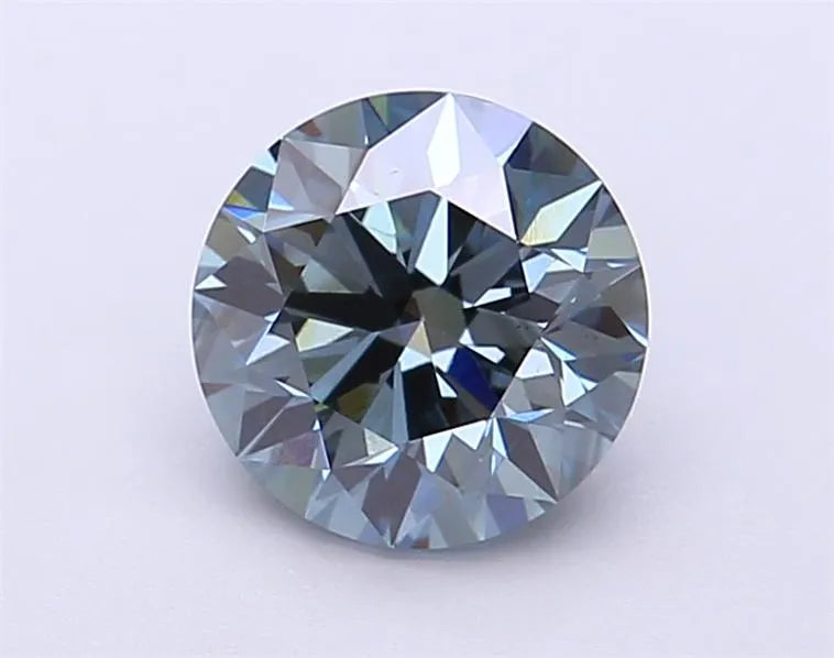 1.69ct Round Lab Grown Diamond (Colour Fancy Vivid Blue, Clarity SI1, Cut EX, IGI Certified)