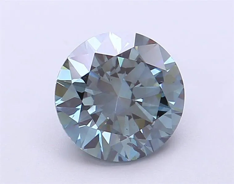 1.70ct Round Lab Grown Diamond (Colour Fancy Intense Greenish Blue, Clarity SI1, Cut EX, IGI Certified)