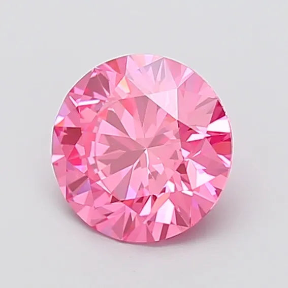 1.70ct Round Lab Grown Diamond (Colour Fancy Vivid Pink, Clarity VS1, Cut ID, IGI Certified)
