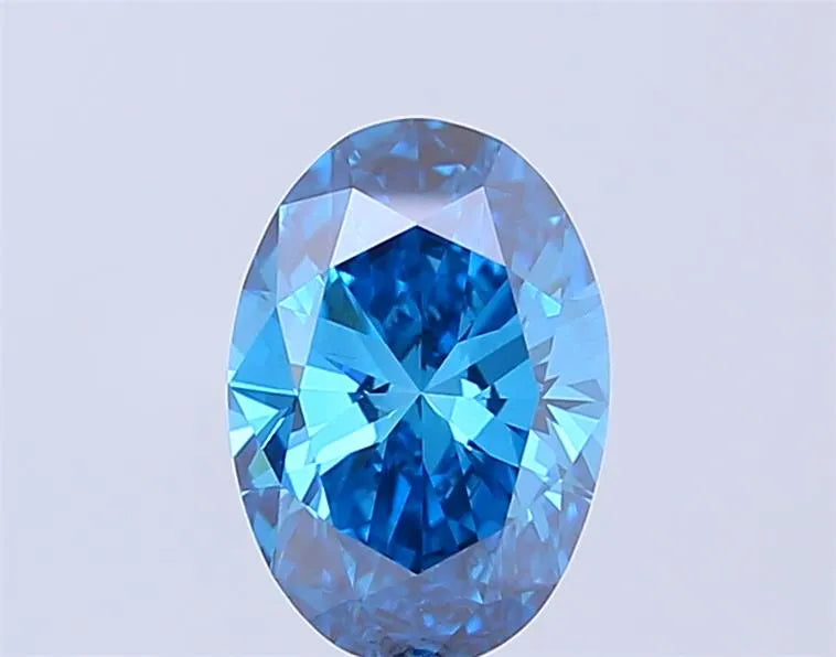 1.71ct Oval Lab Grown Diamond (Colour Fancy Vivid Blue, Clarity VVS2, IGI Certified)