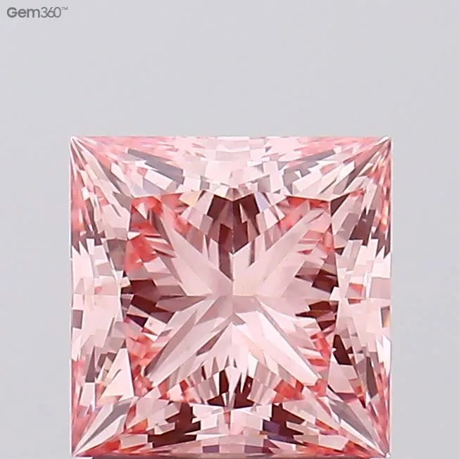 1.71ct Princess Lab Grown Diamond (Colour Fancy Intense Pink, Clarity VS1, IGI Certified)