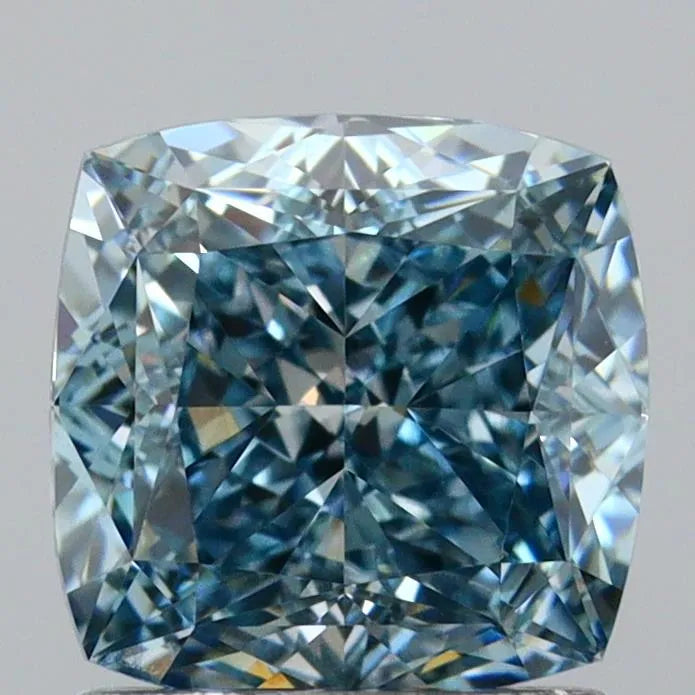1.72ct Cushion modified Lab Grown Diamond (Colour Fancy Intense Greenish Blue, Clarity VVS2, IGI Certified)