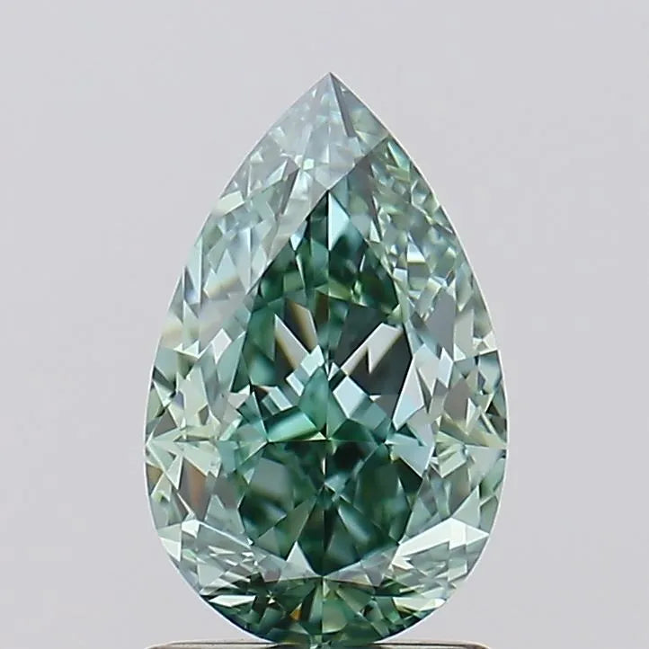 1.72ct Pear Lab Grown Diamond (Colour Fancy Vivid Green, Clarity IF, IGI Certified)