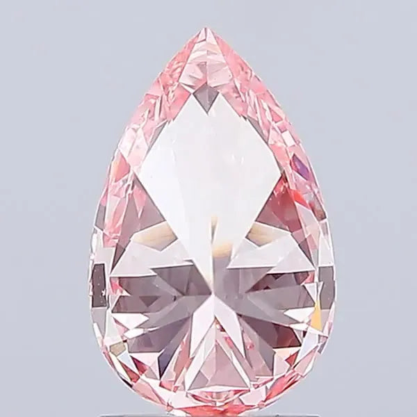 1.72ct Pear Lab Grown Diamond (Colour Fancy Vivid Pink, Clarity VVS2, IGI Certified)