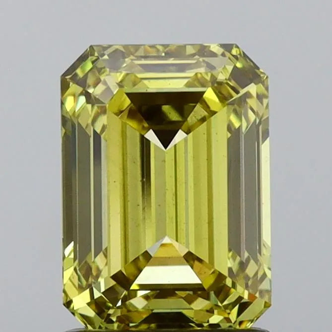 1.73ct Emerald Lab Grown Diamond (Colour Fancy Intense Yellow, Clarity VS1, IGI Certified)