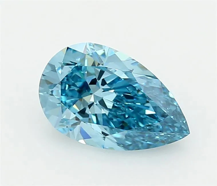 1.73ct Pear Lab Grown Diamond (Colour Fancy Vivid Blue, Clarity VS1, IGI Certified)