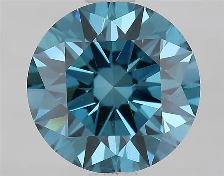 1.73ct Round Lab Grown Diamond (Colour Fancy Vivid Blue, Clarity VS1, Cut ID, IGI Certified)