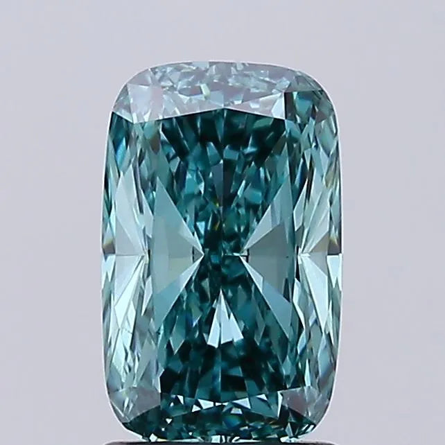 1.74ct Cushion modified Lab Grown Diamond (Colour Fancy Vivid Green, Clarity VS1, IGI Certified)
