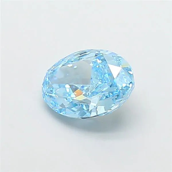 1.74ct Oval Lab Grown Diamond (Colour Fancy Vivid Blue, Clarity VVS2, IGI Certified)