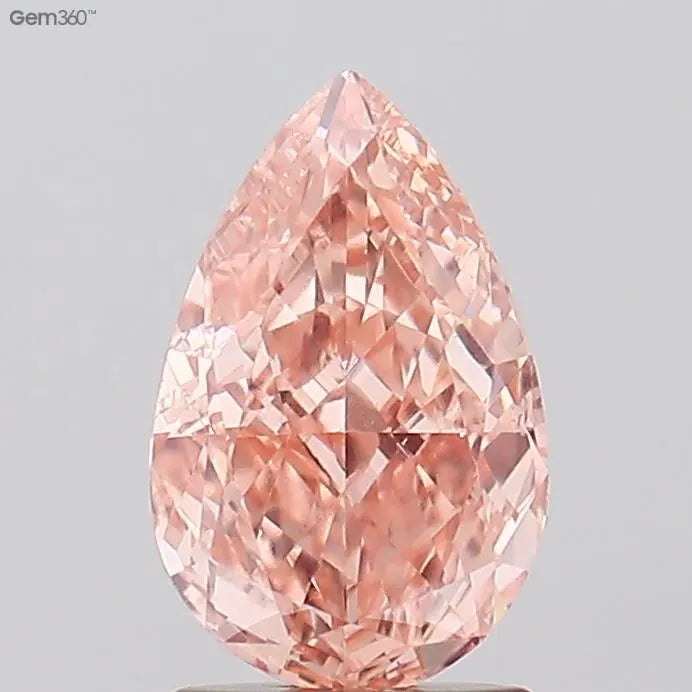 1.74ct Pear Lab Grown Diamond (Colour Fancy Vivid Brownish Pink, Clarity VS2, IGI Certified)