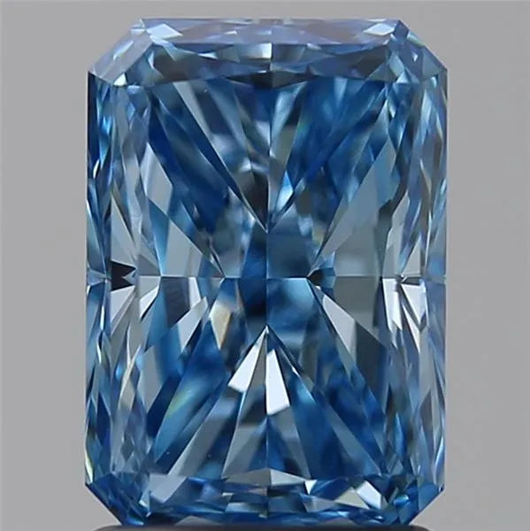 1.74ct Radiant Lab Grown Diamond (Colour Fancy Vivid Blue, Clarity VVS2, IGI Certified)