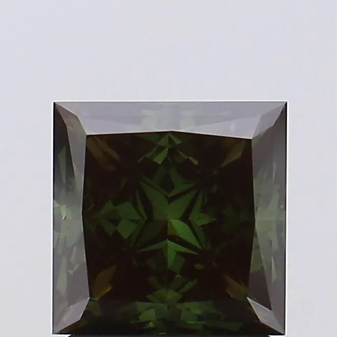 1.75ct Princess Lab Grown Diamond (Colour Fancy Deep Green, Clarity VVS2, IGI Certified)