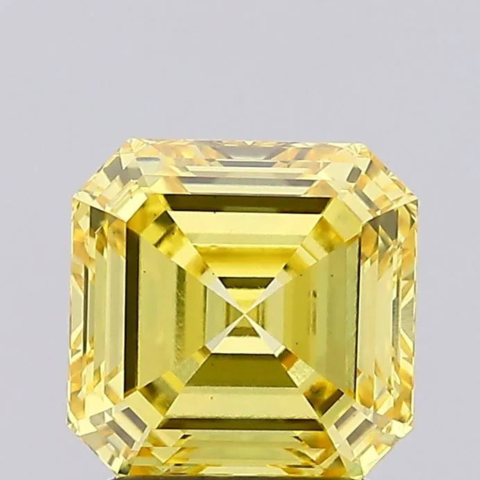 1.77ct Asscher Lab Grown Diamond (Colour Fancy Vivid Yellow, Clarity VS1, IGI Certified)