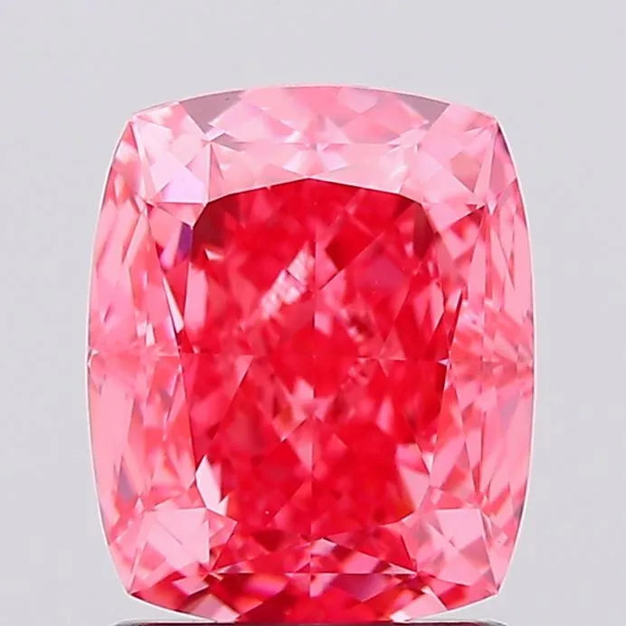1.78ct Cushion modified Lab Grown Diamond (Colour Fancy Vivid Pink, Clarity VS1, IGI Certified)