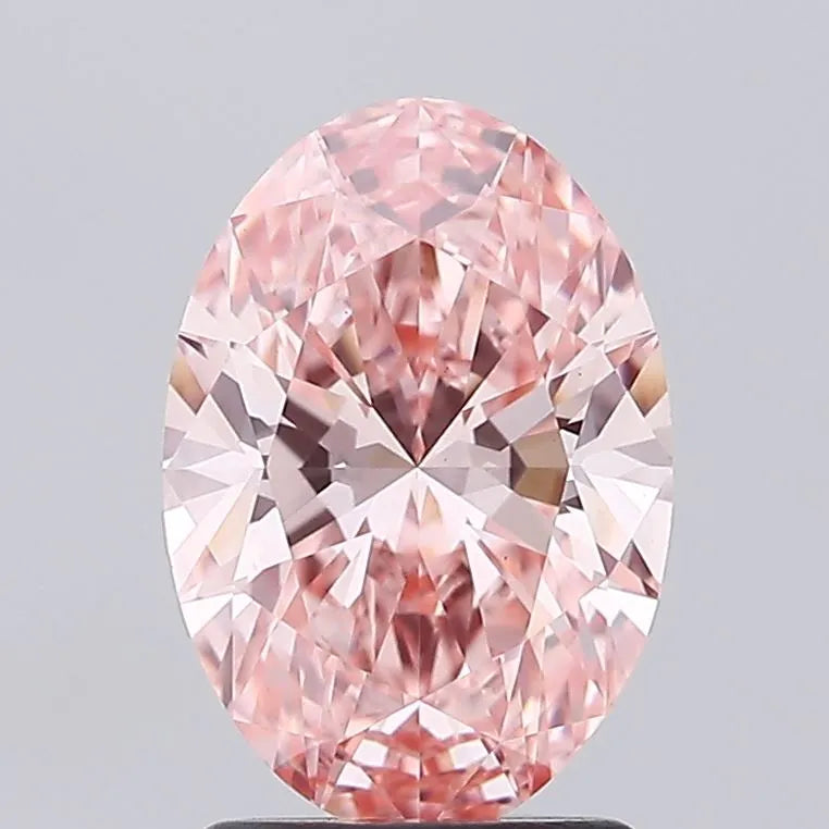 1.80ct Oval Lab Grown Diamond (Colour Fancy Vivid Pink, Clarity VS1, IGI Certified)