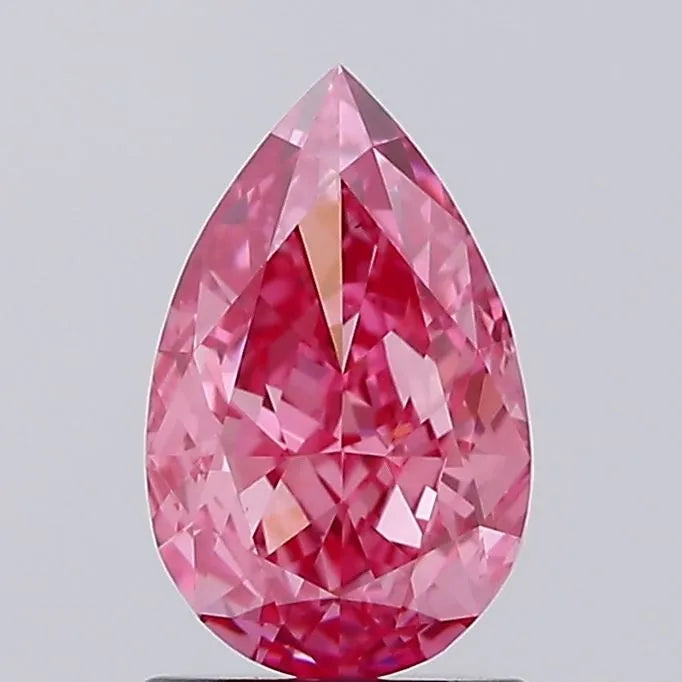 1.80ct Pear Lab Grown Diamond (Colour Fancy Vivid Pink, Clarity VS1, IGI Certified)