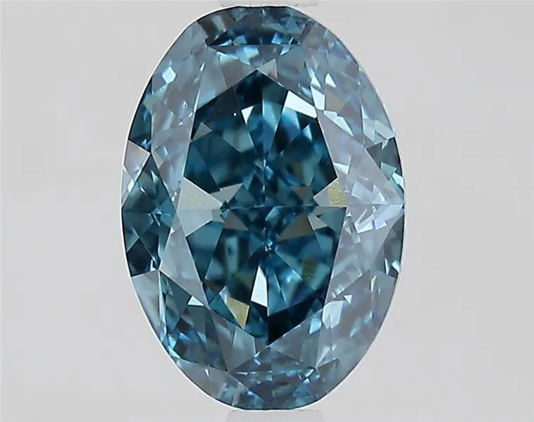 1.81ct Oval Lab Grown Diamond (Colour Fancy Vivid Blue, Clarity VVS2, IGI Certified)