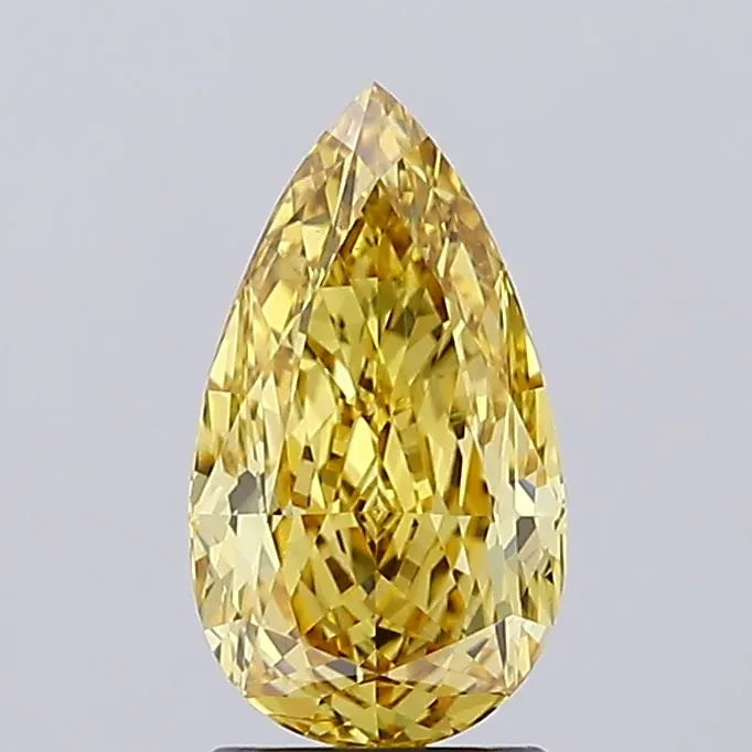 1.81ct Pear Lab Grown Diamond (Colour Fancy Intense Yellow, Clarity VS2, IGI Certified)