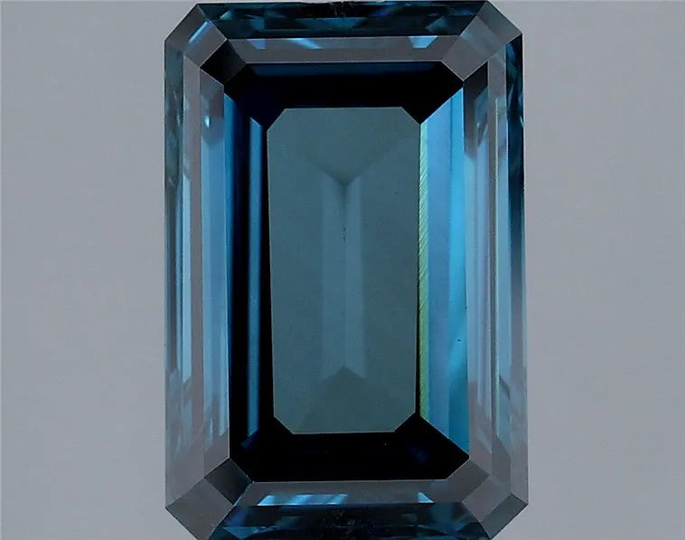 1.82ct Emerald Lab Grown Diamond (Colour Fancy Deep Blue, Clarity VS2, Cut VG, IGI Certified)
