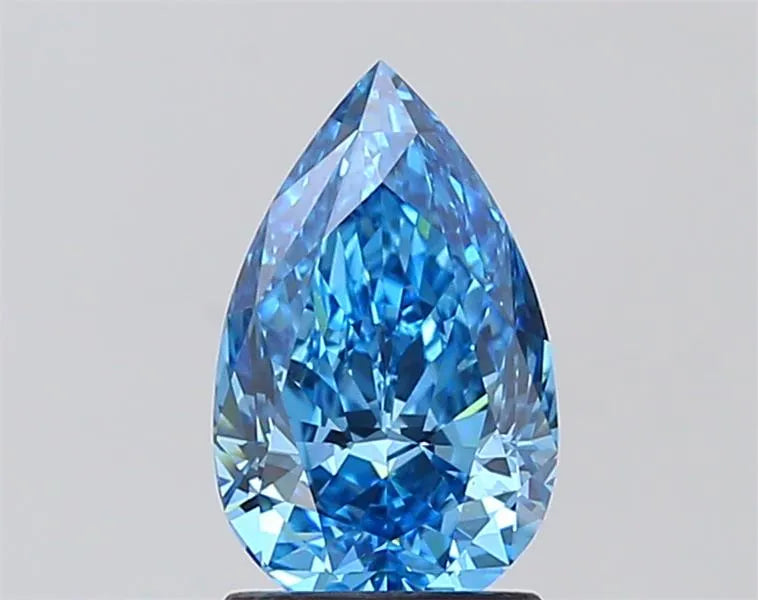 1.83ct Pear Lab Grown Diamond (Colour Fancy Vivid Blue, Clarity VS1, IGI Certified)