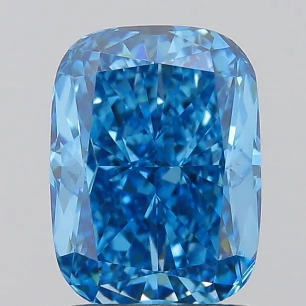 1.84ct Cushion modified Lab Grown Diamond (Colour Fancy Vivid Blue, Clarity VS1, IGI Certified)