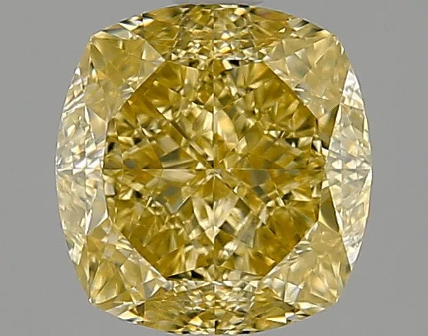 1.84ct Cushion modified Natural Diamond (Colour Fancy Yellow, Clarity VS2, GIA Certified)