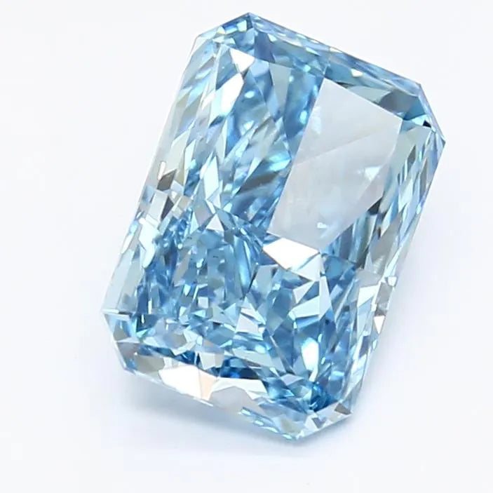 1.84ct Radiant Lab Grown Diamond (Colour Fancy Vivid Blue, Clarity VS2, IGI Certified)