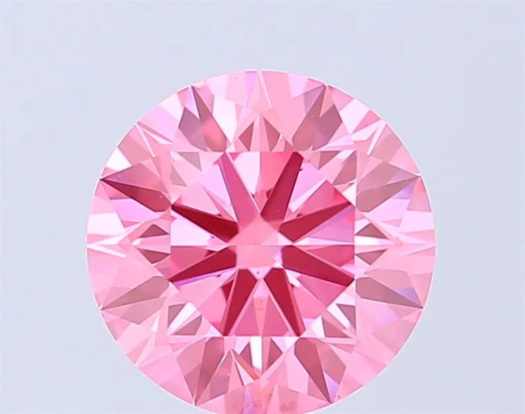 1.84ct Round Lab Grown Diamond (Colour Fancy Vivid Pink, Clarity VS2, Cut ID, IGI Certified)