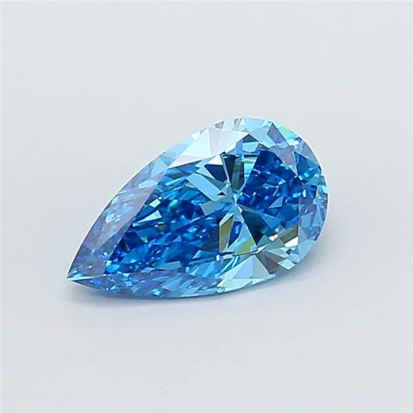 1.85ct Pear Lab Grown Diamond (Colour Fancy Vivid Blue, Clarity VS1, IGI Certified)