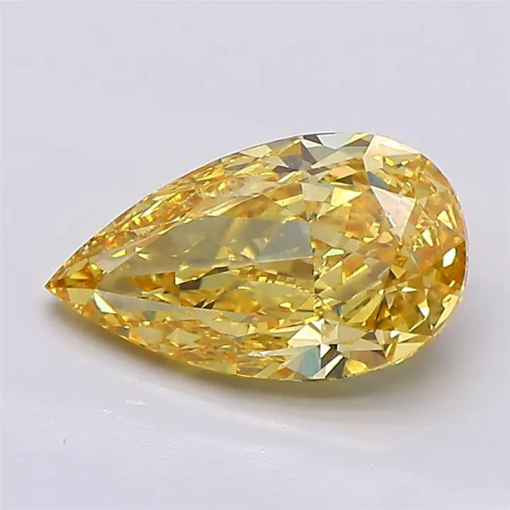 1.88ct Pear Lab Grown Diamond (Colour Fancy Vivid Yellow, Clarity VVS2, IGI Certified)