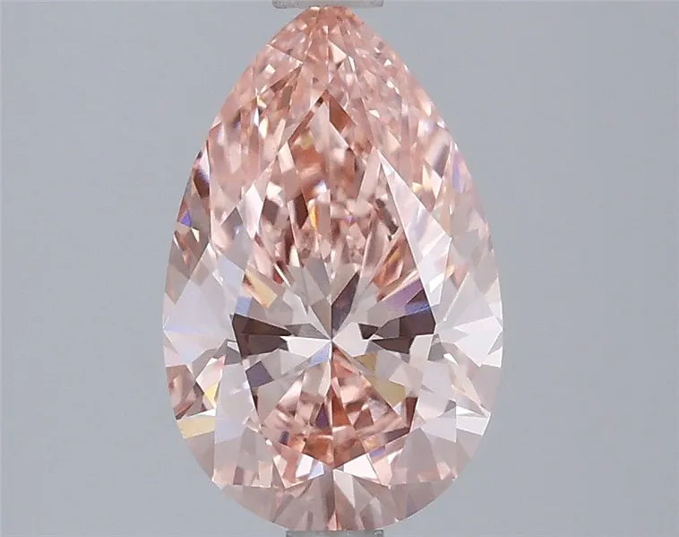 1.89ct Pear Lab Grown Diamond (Colour Fancy Vivid Pink, Clarity VVS2, IGI Certified)