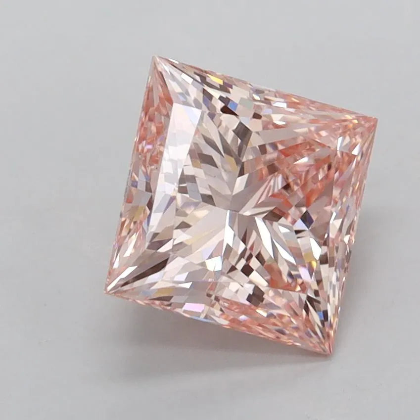 1.89ct Princess Lab Grown Diamond (Colour Fancy Intense Pink, Clarity VVS2, IGI Certified)