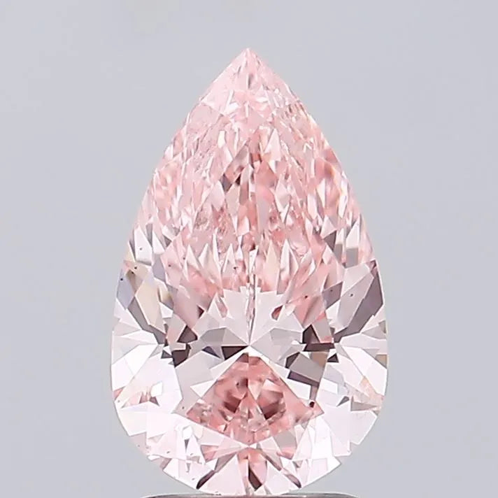 1.90ct Pear Lab Grown Diamond (Colour Fancy Vivid Pink, Clarity VS2, IGI Certified)