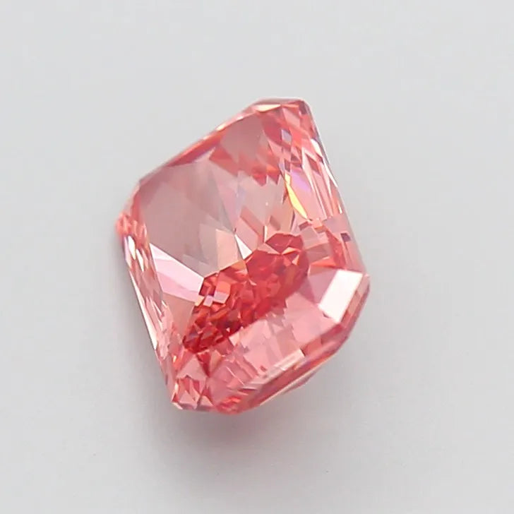 1.90ct Radiant Lab Grown Diamond (Colour Fancy Vivid Brownish Pink, Clarity VVS2, IGI Certified)