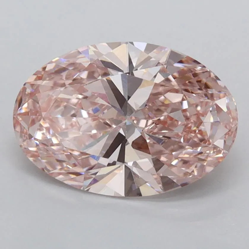 1.91ct Oval Lab Grown Diamond (Colour Fancy Vivid Pink, Clarity VVS2, IGI Certified)
