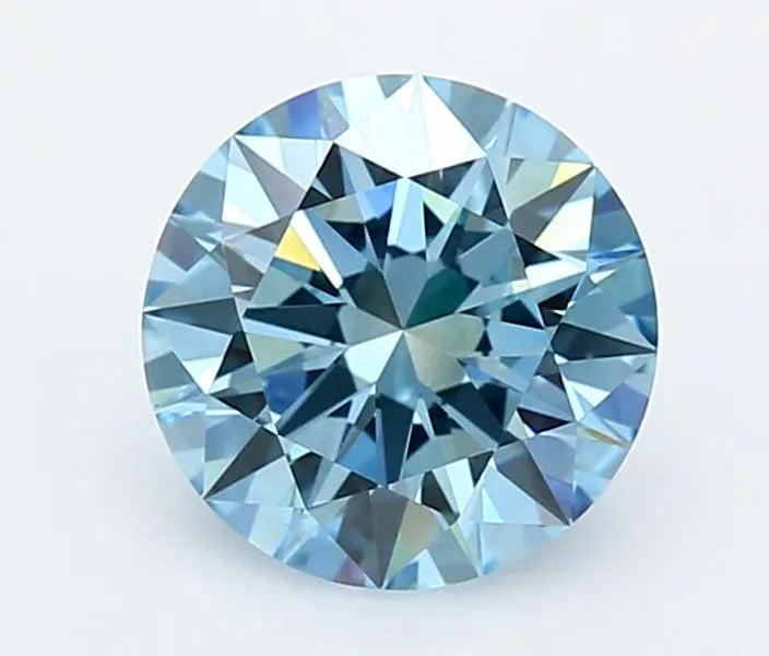 1.91ct Round Lab Grown Diamond (Colour Fancy Vivid Blue, Clarity VVS2, Cut EX, IGI Certified)