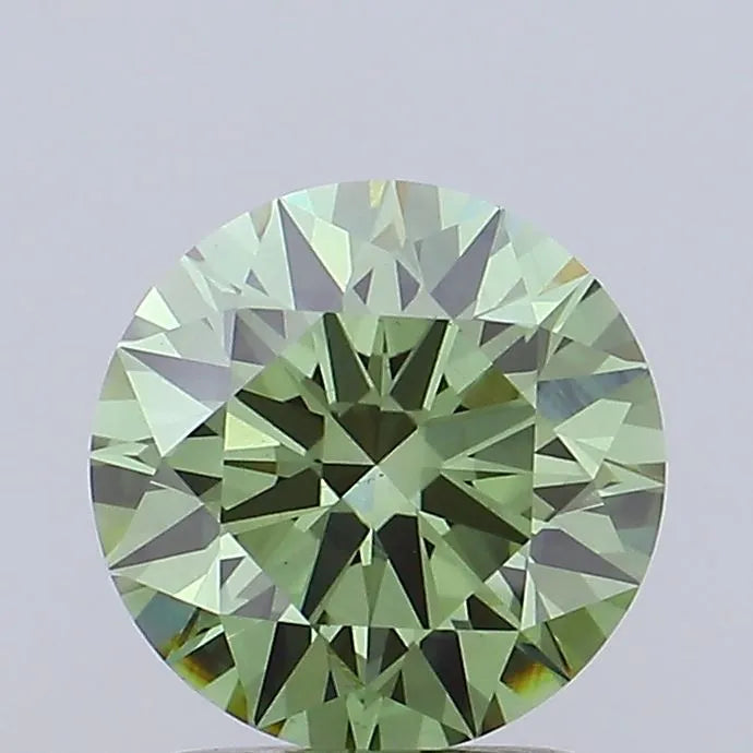 1.91ct Round Lab Grown Diamond (Colour Fancy Vivid Green, Clarity VS1, Cut ID, IGI Certified)