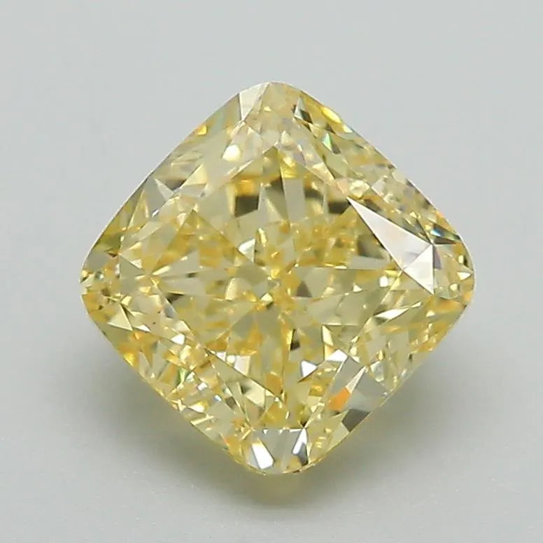 1.93ct Cushion modified Lab Grown Diamond (Colour Fancy Intense Yellow, Clarity VS1, IGI Certified)