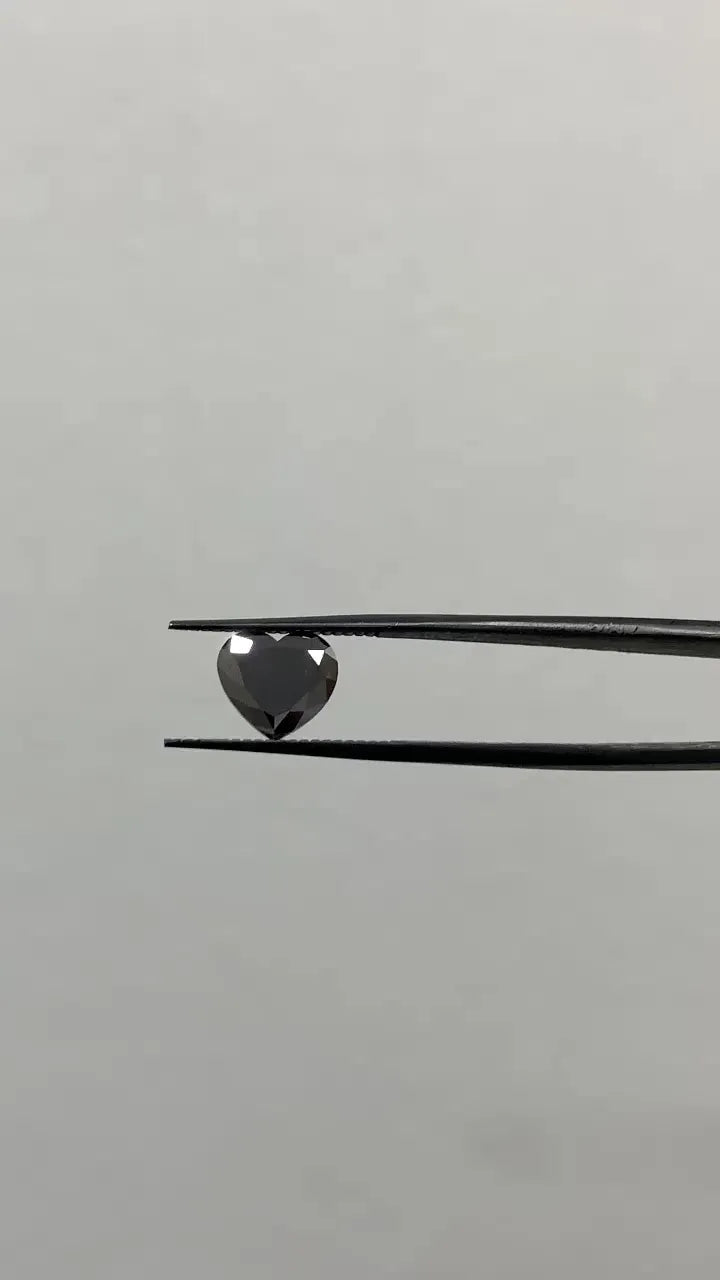 1.94ct Heart Natural Diamond (Colour Fancy Black, Clarity VVS2, Cut EX, GIA Certified)