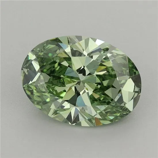 1.94ct Oval Lab Grown Diamond (Colour Fancy Vivid Green, Clarity VS1, IGI Certified)