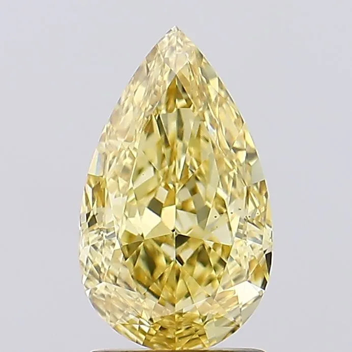 1.94ct Pear Lab Grown Diamond (Colour Fancy Intense Yellow, Clarity VS1, IGI Certified)