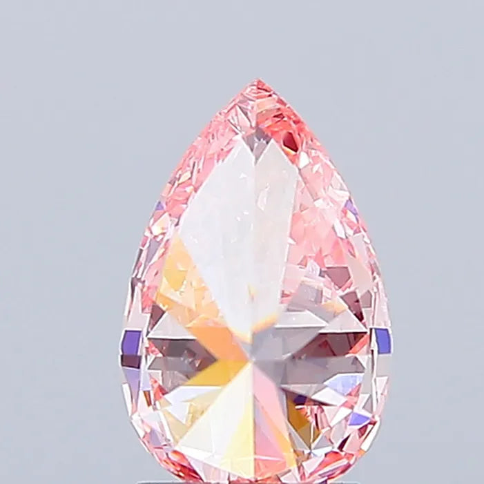 1.94ct Pear Lab Grown Diamond (Colour Fancy Vivid Pink, Clarity VVS2, IGI Certified)