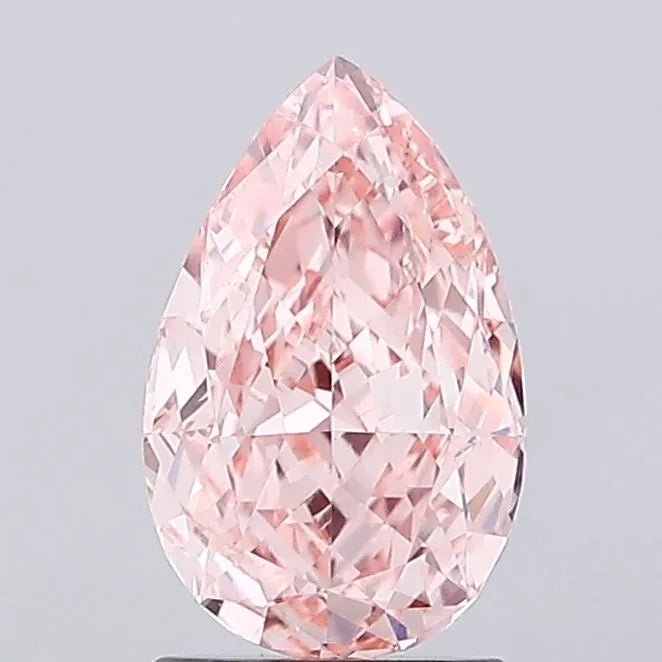 1.95ct Pear Lab Grown Diamond (Colour Fancy Vivid Pink, Clarity VVS2, IGI Certified)