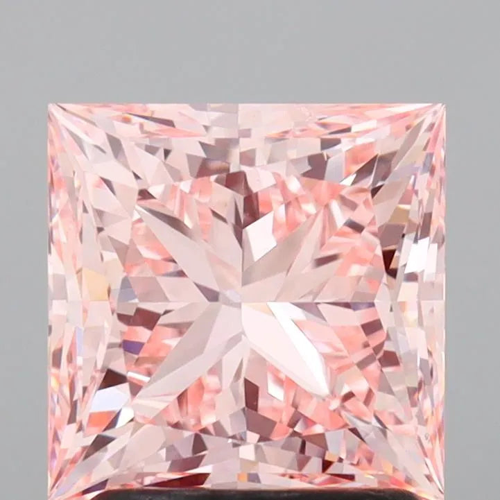 1.95ct Princess Lab Grown Diamond (Colour Fancy Intense Pink, Clarity VS2, IGI Certified)