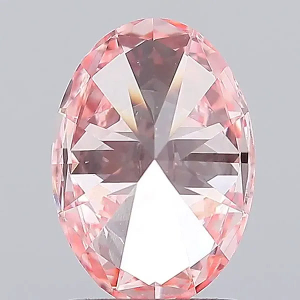 1.96ct Oval Lab Grown Diamond (Colour Fancy Vivid Pink, Clarity VS1, IGI Certified)