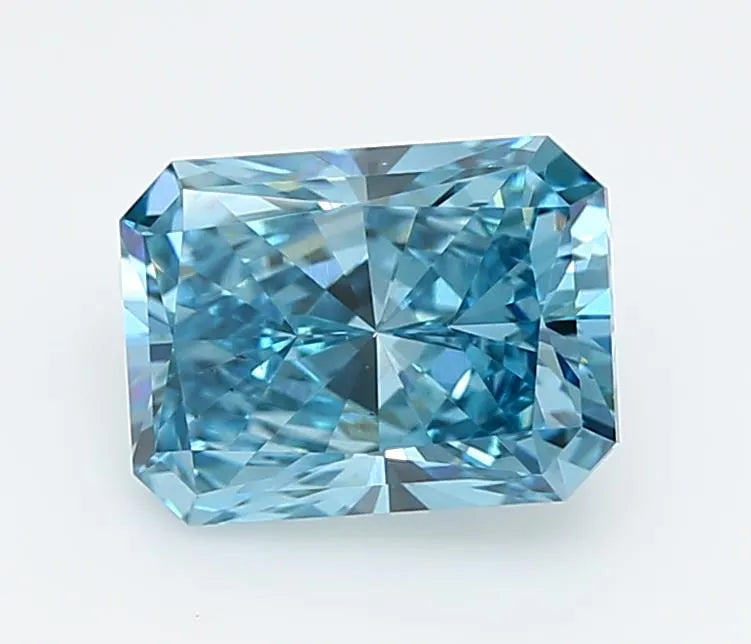 1.98ct Radiant Lab Grown Diamond (Colour Fancy Vivid Blue, Clarity VVS2, IGI Certified)