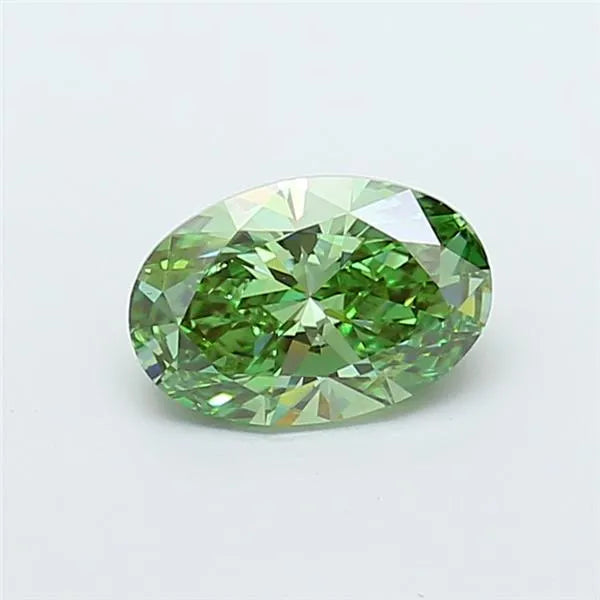 1.99ct Oval Lab Grown Diamond (Colour Fancy Vivid Green, Clarity VS1, IGI Certified)