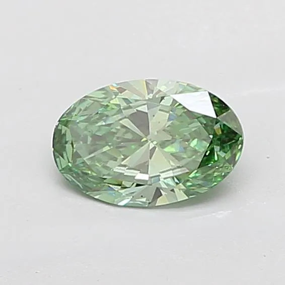 1.99ct Oval Lab Grown Diamond (Colour Fancy Vivid Green, Clarity VVS2, IGI Certified)