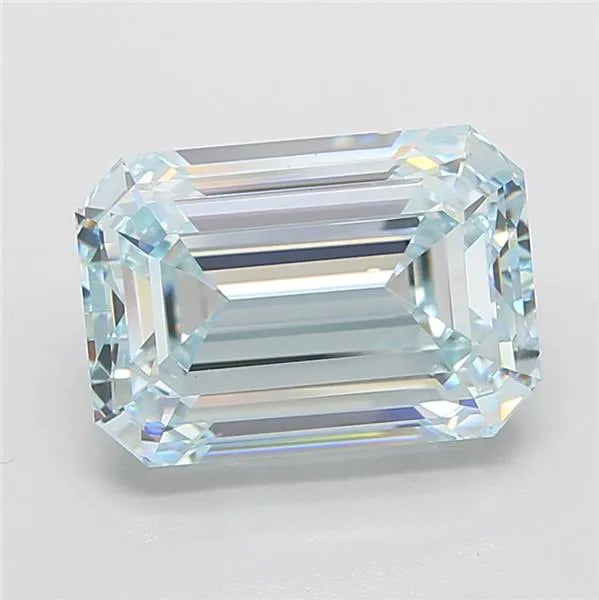 10.00ct Emerald Lab Grown Diamond (Colour Fancy Blue, Clarity VVS2, IGI Certified)